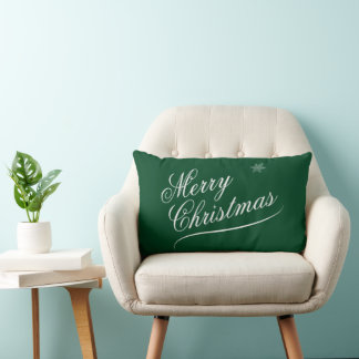 Holiday Forest Green Christmas  Lumbar Cushion Lendenkissen