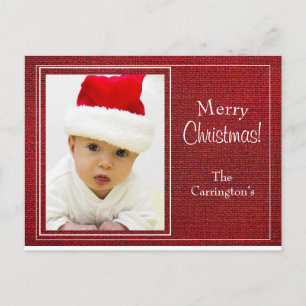 Holiday Foto Card Einfaches Skript Weihnachten Postkarte