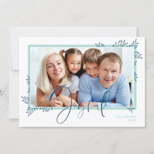 HOLIDAY FOTO elegante botanische Minze fröhlich Feiertagskarte