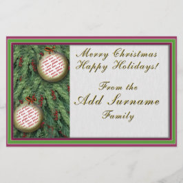 Holiday Foto Frame Writing Briefpapier