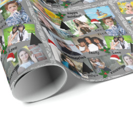 Holiday Foto Gift Wrap in Gray HAMbWG Geschenkpapier