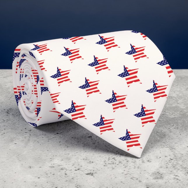 Holiday - Fourth of July American Flag Necktie Krawatte (Von Creator hochgeladen)