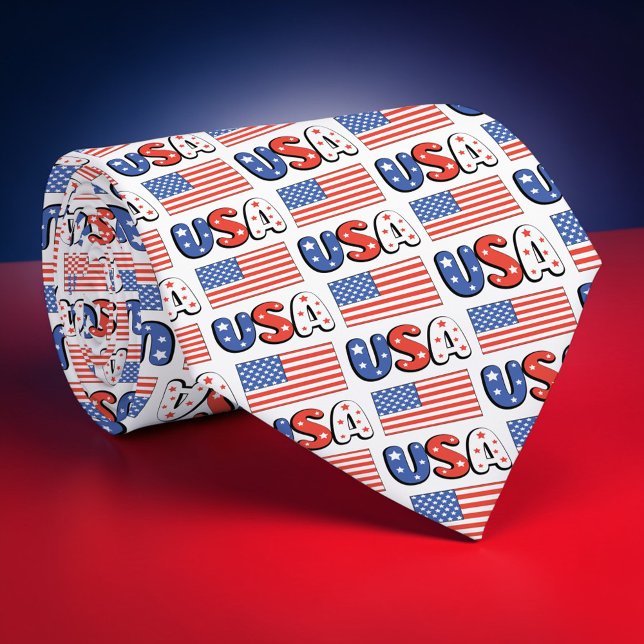 Holiday - Fourth of July Patriotic USA Necktie Krawatte (Von Creator hochgeladen)