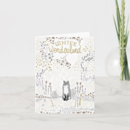 Holiday Fox Winter Wonderland Card Karte