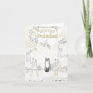 Holiday Fox Winter Wonderland Card Karte