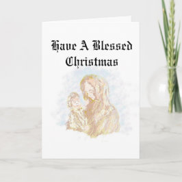 Holiday G card : Blessed Christmas Feiertagskarte