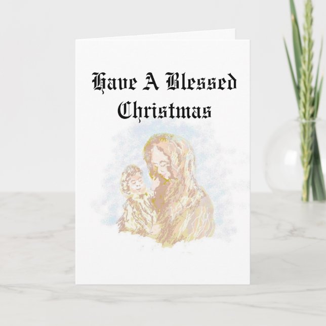 Holiday G card : Blessed Christmas Feiertagskarte (Vorderseite)