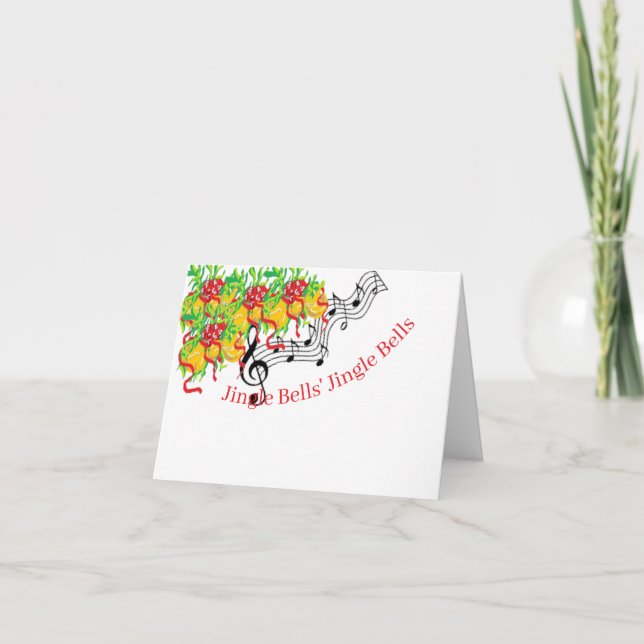 Holiday G Card: Jingle Bells Feiertagskarte (Vorderseite)