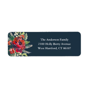 Holiday Garden Address Labels