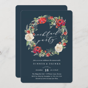 Holiday Garden Wreath Party Einladung