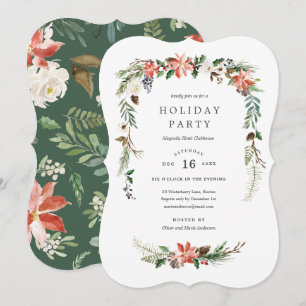 Holiday Garland Party Einladung