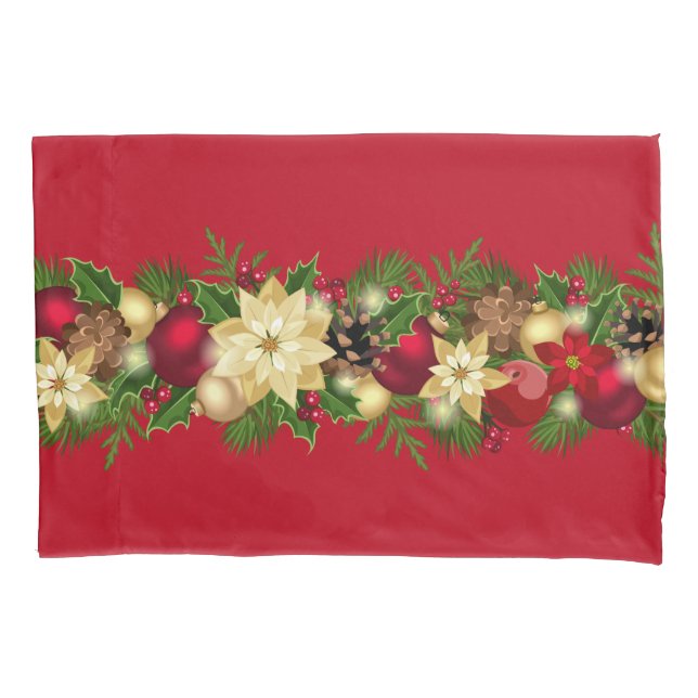 Holiday Garland Pillowcase Kissenbezug (Vorderseite)