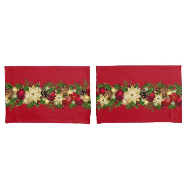 Holiday Garland Pillowcase Set Kissenbezug (Vorderseite-Set)