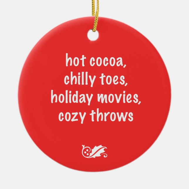 Holiday Geem Red Ornament (Vorne)