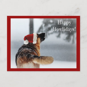 Holiday German Shepherd Feiertagspostkarte