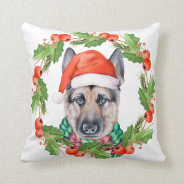 Holiday German Shepherlow Pillow Kissen