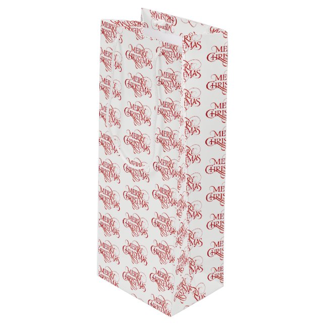 Holiday Gift Bag Geschenktüte Für Weinflaschen (Vorderseite Schrägansicht)