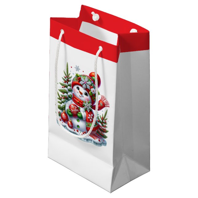 Holiday Gift Bag Kleine Geschenktüte (Vorderseite Schrägansicht)