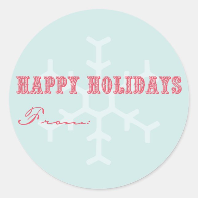 Holiday Gift Labels Runder Aufkleber (Vorderseite)
