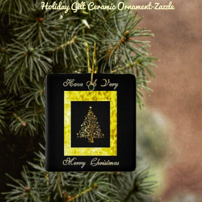 Holiday Gilt Keramikornament (Von Creator hochgeladen)