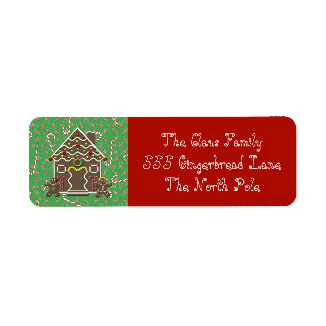 Holiday Gingerbread House Address Labels (Vorne)