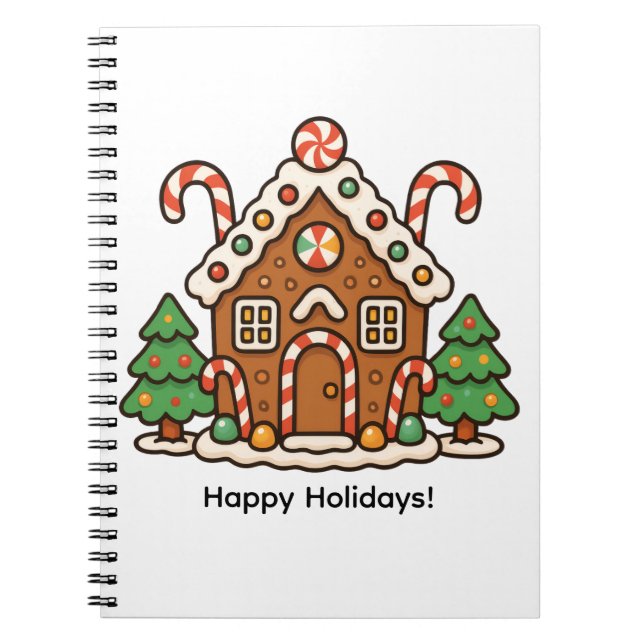 Holiday Gingerbread House Notizblock (Vorderseite)