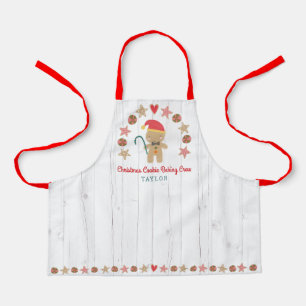 Holiday Gingerbread Man Backen Crew Rustikales Hol Schürze