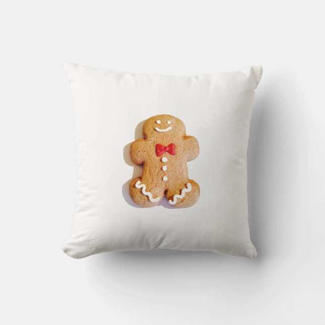 Holiday Gingerbread Man Weihnachtsdekor Kissen (Vorderseite)