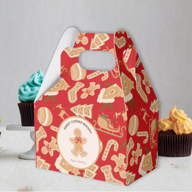 Holiday Gingerbrot Backen Kochen Utensil Bäckerei Geschenkschachtel (Holiday Gingerbread Baking Cooking Utensil Bakery Favor Box)