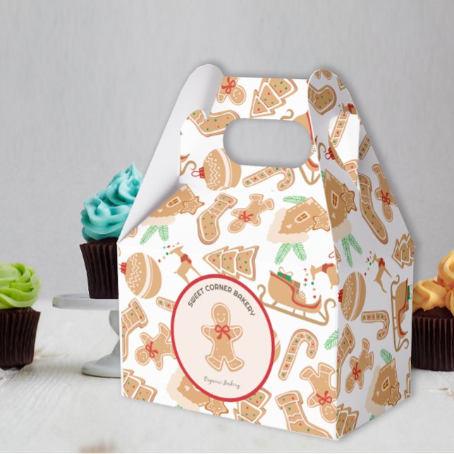 Holiday Gingerbrot Backen Kochen Utensil Bäckerei Geschenkschachtel (Holiday Gingerbread Baking Cooking Utensil Bakery Favor Box)