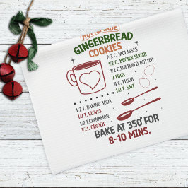 Holiday Gingerbrot Cookie Rezept Weihnachten Geschirrtuch