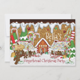 Holiday Gingerbrot Cookie Weihnachtsfeier Einladung