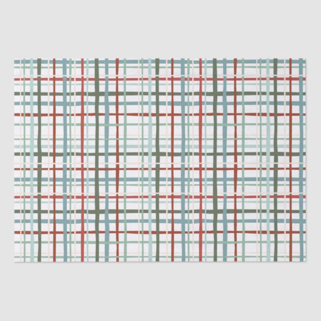 Holiday Gingham - Friedlich Seidenpapier (Vorderseite)