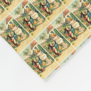 Holiday Girl & Vintag Ostern Bunny Blankon Fleecedecke