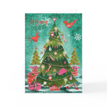 Holiday Girly Christmas Tree | Grußkarten