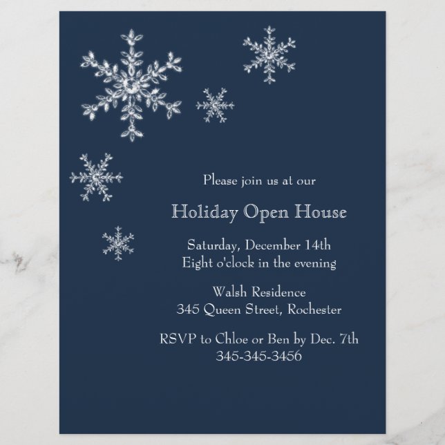 Holiday Glamour Open House Flyer Einladung (Vorne)