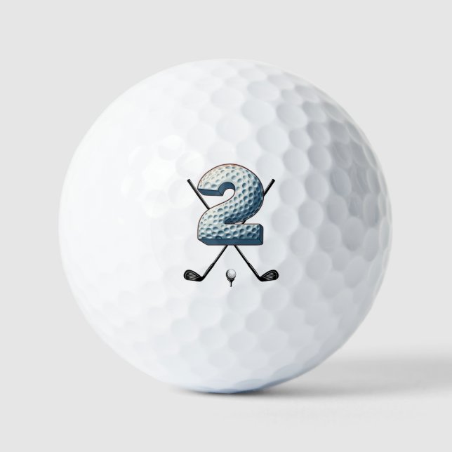 Holiday Golf Balls Alpha-Nummer Letter 2 Golfball (Vorderseite)