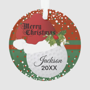 Holiday Golf Design   DIY Name Ornament