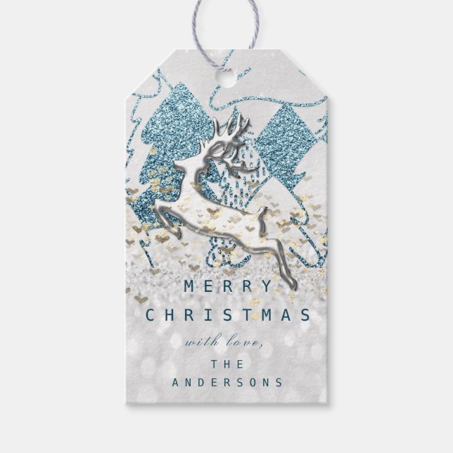 Holiday Gray Spark Herzlich willkommen im Weihnach Geschenkanhänger (Vorderseite)