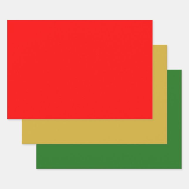Holiday Green Gold Red Geschenkpapier Set (Set)