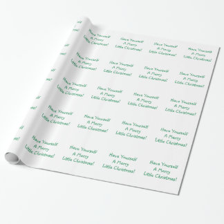 Holiday Green Schriftart Frohe Weihnachtswünsche Geschenkpapier