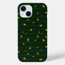 Holiday Green Yellow Stripe Star Christmas  Case-Mate iPhone Hülle