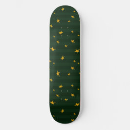 Holiday Green Yellow Stripe Star Christmas  Skateboard