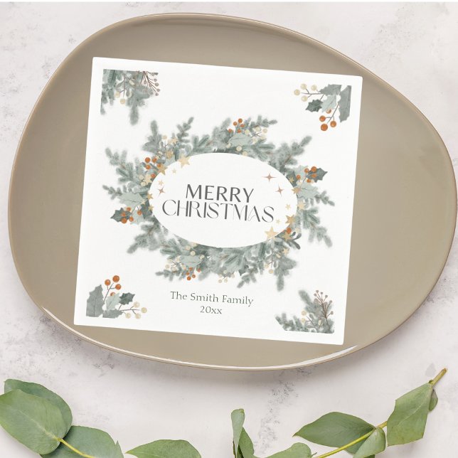 Holiday Greenerity Weihnachts-Party Serviette (Von Creator hochgeladen)