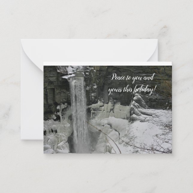 Holiday Greeting - Taughannock Falls Mitteilungskarte (Vorderseite)