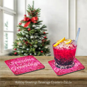 Holiday Greetings Getränkeuntersetzer