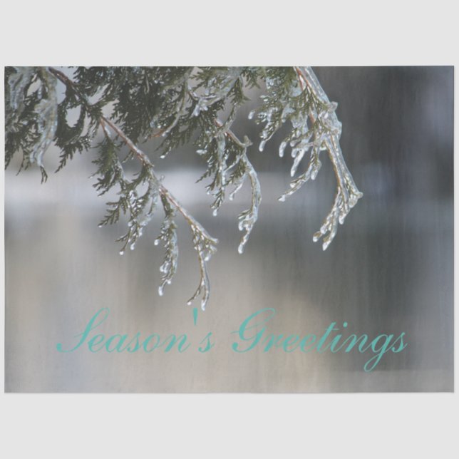 Holiday Greetings Tissue Paper Seidenpapier (Vorderseite)