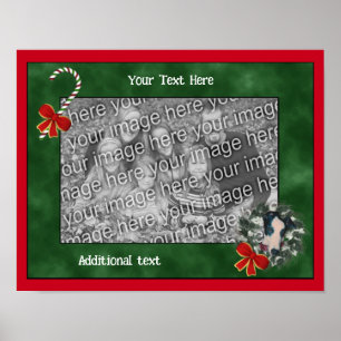 Holiday Greyhound Erstellen Sie Ihr eigenes Foto Poster