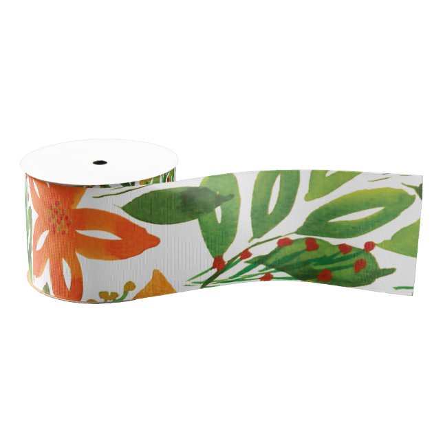 Holiday & Handgemalte Blume Ripsband (Spule)