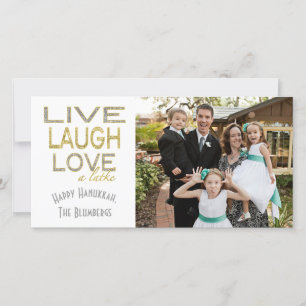Holiday Hanukkah Card "Love a Latke" Foto Feiertagskarte
